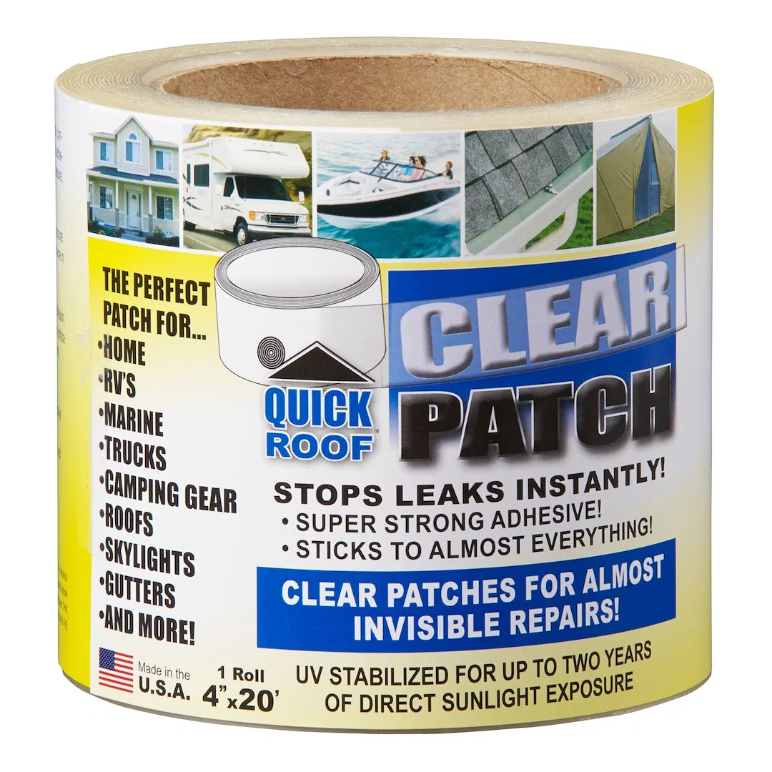 QRCP420 – COFAIR PROD Roof Repair Tape, Patch Tape 4 Inch Width x 20 Foot Clear